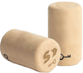 Synthetic cork for quiet wine